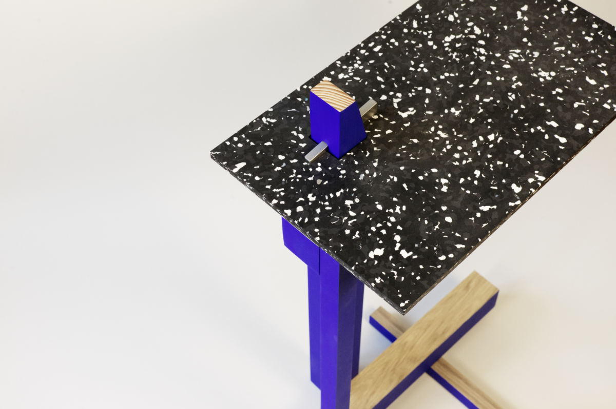 WEDGED SIDE TABLE